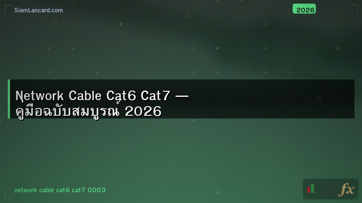 Network Cable Cat6 Cat7 — คู่มือฉบับสมบูรณ์ 2026