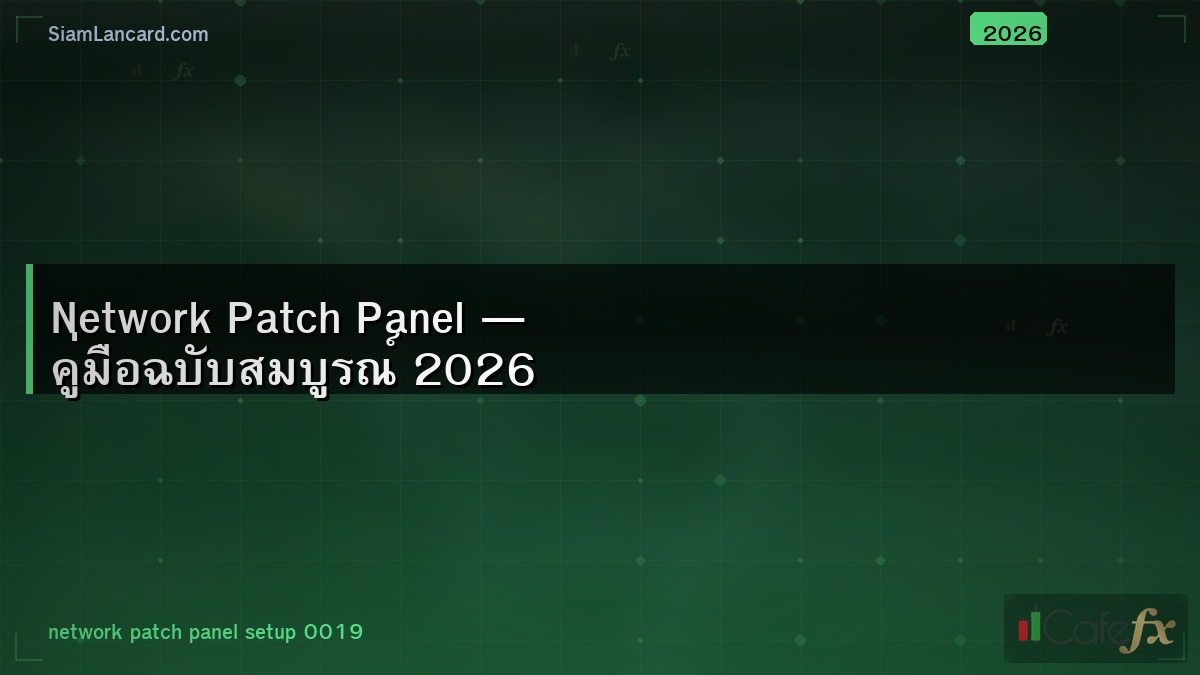 Network Patch Panel — คู่มือฉบับสมบูรณ์ 2026
