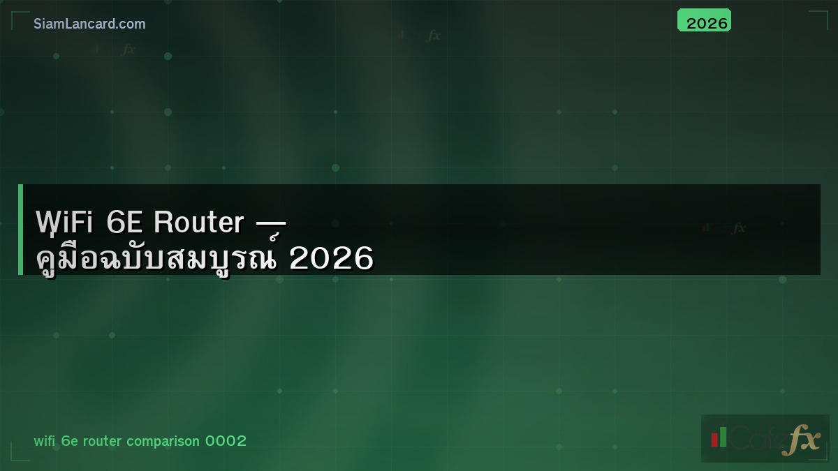 WiFi 6E Router — คู่มือฉบับสมบูรณ์ 2026