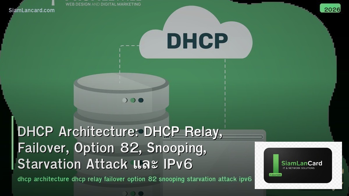 DHCP Architecture: DHCP Relay, Failover, Option 82, Snooping, Starvation Attack