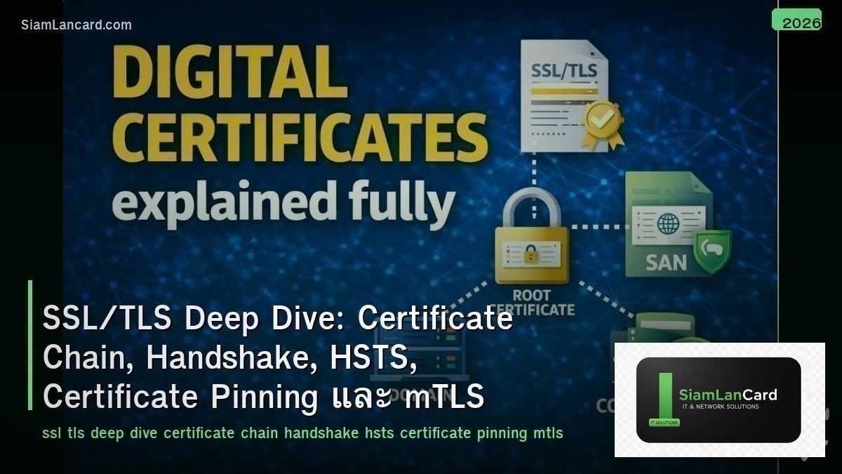 SSL/TLS Deep Dive: Certificate Chain, Handshake, HSTS, Certificate Pinning และ m