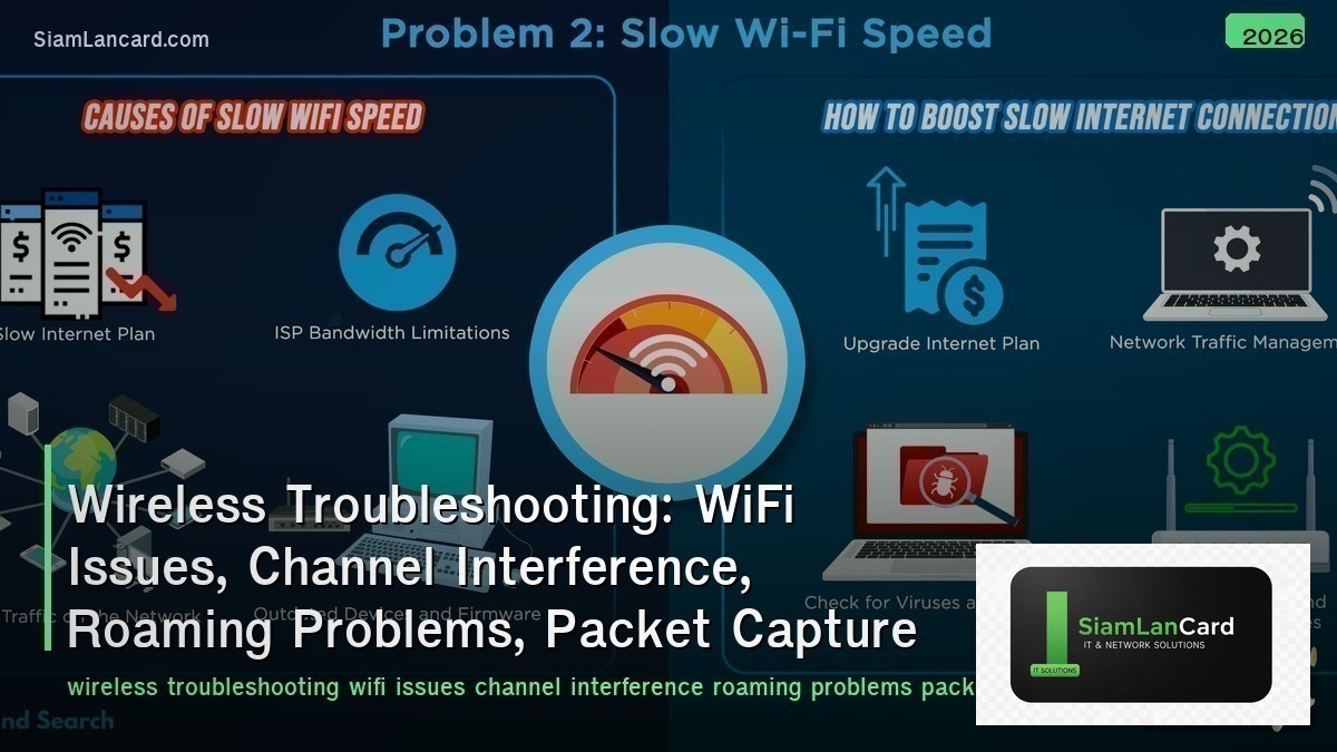 Wireless Troubleshooting: WiFi Issues, Channel Interference, Roaming Problems, P