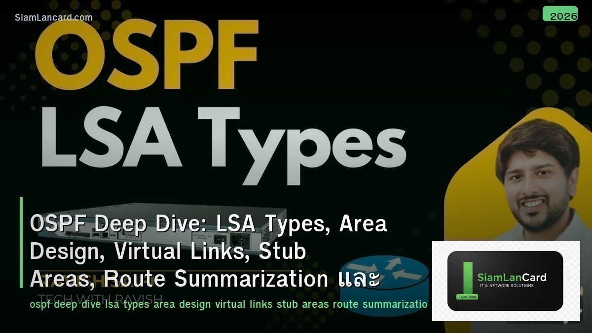 OSPF Deep Dive: LSA Types, Area Design, Virtual Links, Stub Areas, Route Summari