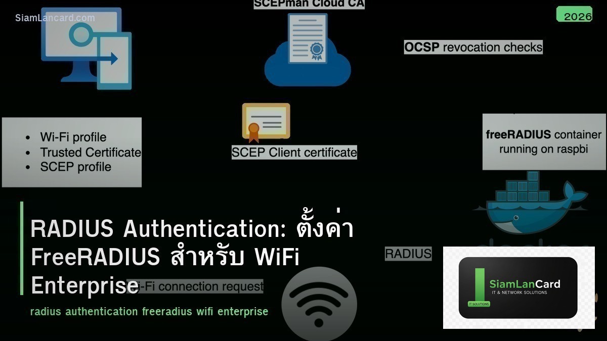RADIUS Authentication: ตั้งค่า FreeRADIUS สำหรับ WiFi Enterprise