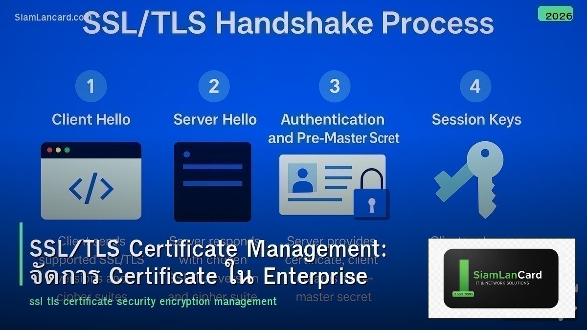 SSL/TLS Certificate Management: จัดการ Certificate ใน Enterprise