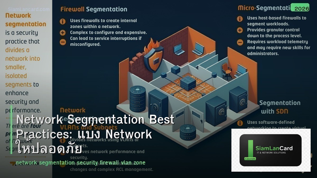 Network Segmentation Best Practices: แบ่ง Network ให้ปลอดภัย