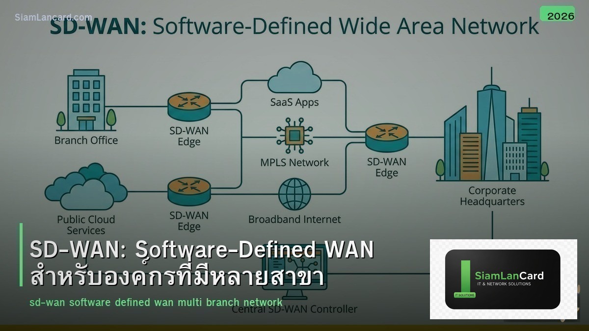 SD-WAN: Software-Defined WAN สำหรับองค์กรที่มีหลายสาขา