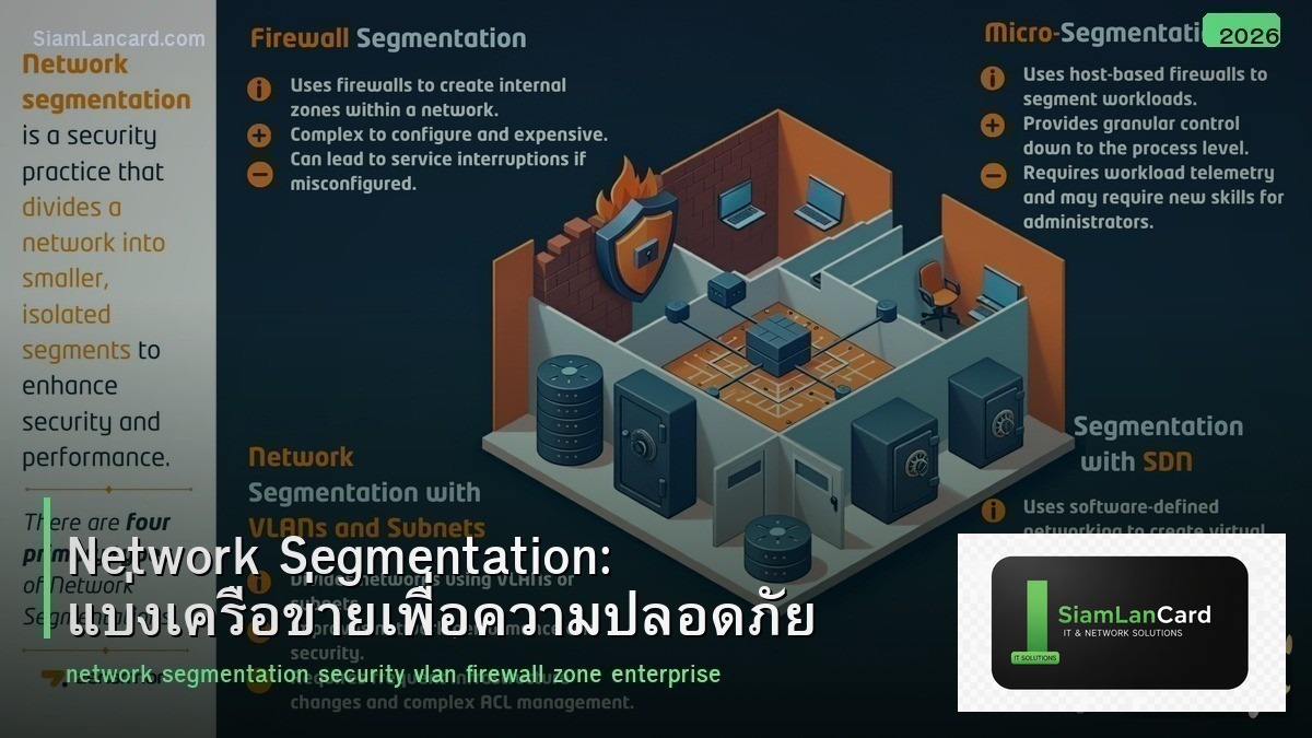Network Segmentation: แบ่งเครือข่ายเพื่อความปลอดภัย