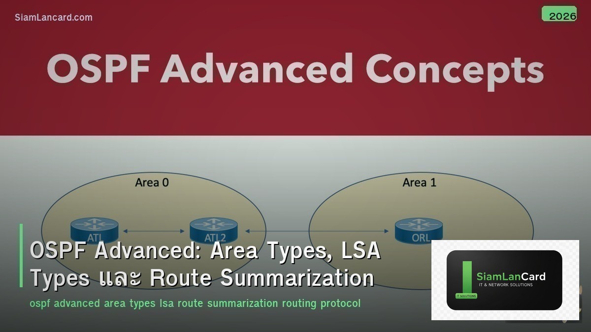 OSPF Advanced: Area Types, LSA Types และ Route Summarization