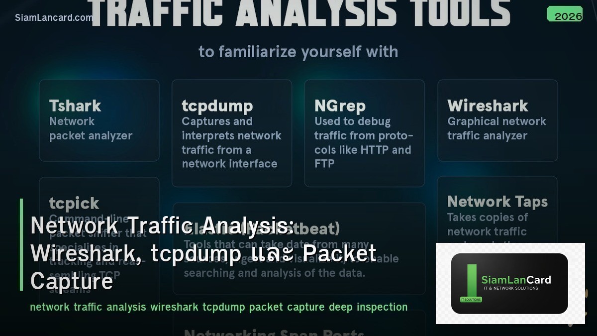 Network Traffic Analysis: Wireshark, tcpdump และ Packet Capture