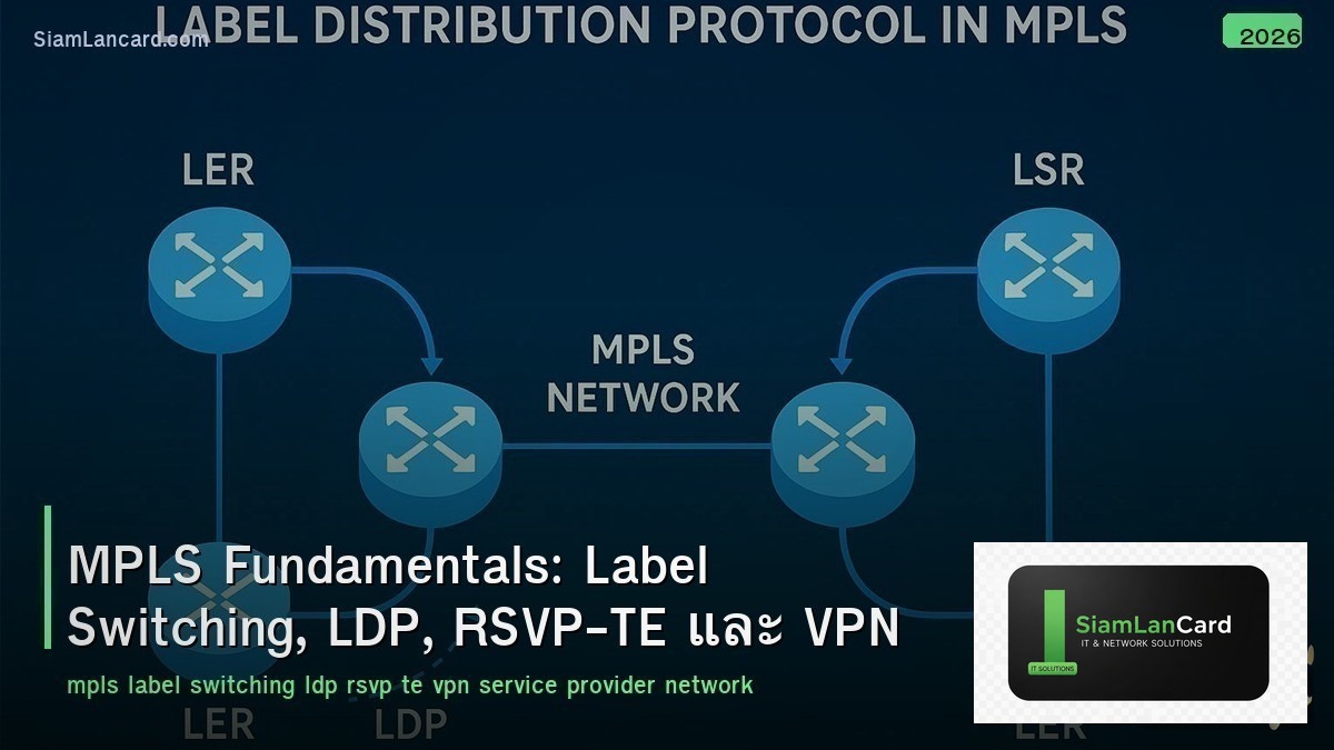 MPLS Fundamentals: Label Switching, LDP, RSVP-TE และ VPN