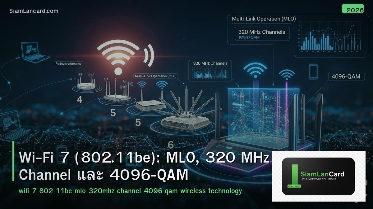 Wi-Fi 7 (802.11be): MLO, 320 MHz Channel และ 4096-QAM