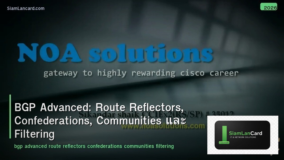BGP Advanced: Route Reflectors, Confederations, Communities และ Filtering