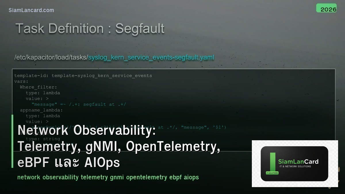 Network Observability: Telemetry, gNMI, OpenTelemetry, eBPF และ AIOps