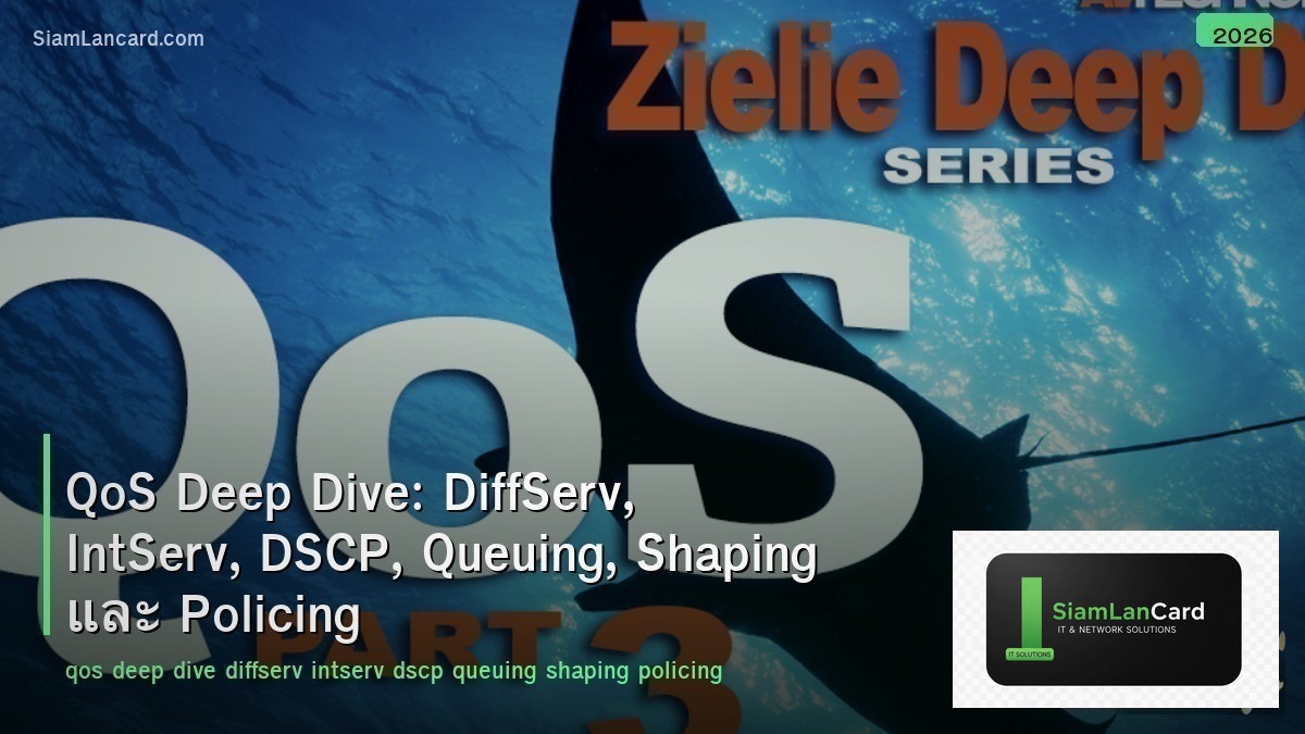 QoS Deep Dive: DiffServ, IntServ, DSCP, Queuing, Shaping และ Policing