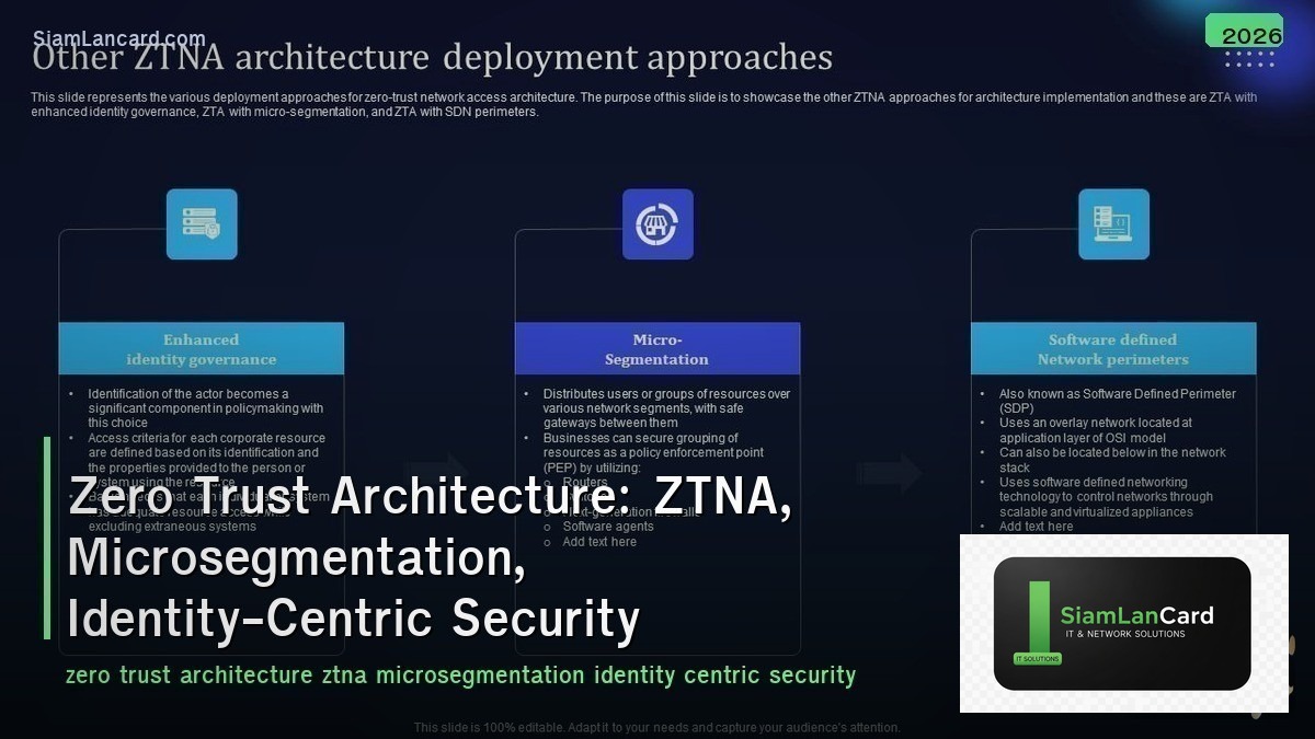 Zero Trust Architecture: ZTNA, Microsegmentation, Identity-Centric Security