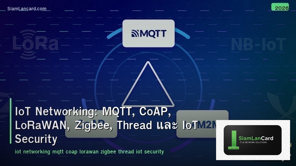 IoT Networking: MQTT, CoAP, LoRaWAN, Zigbee, Thread และ IoT Security