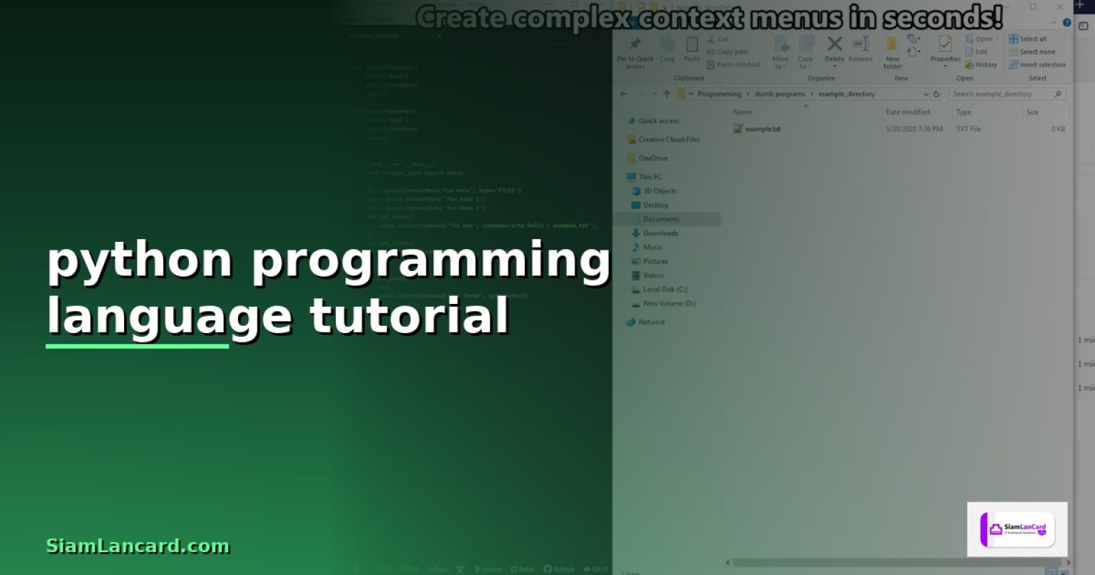 basic python programming tutorial - SiamLancard