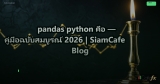 pandas python คือ — คู่มือฉบับสมบูรณ์ 2026 | SiamCafe Blog